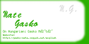 mate gasko business card